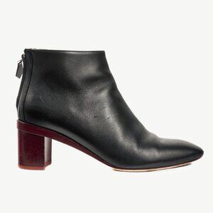 Hermes Riley Black Leather Ankle Boots